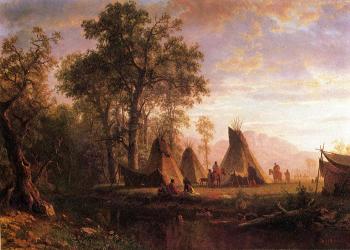 Indian Encampment Late Afternoon